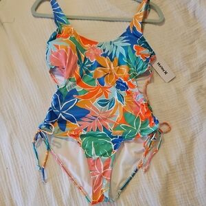 Hurley Blue and Orange One Piece Swimwear